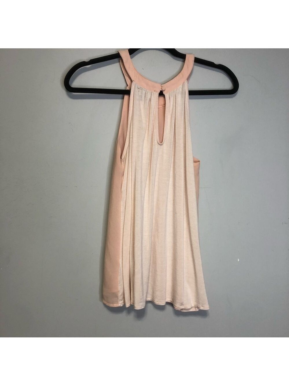 Anthropologie Sunday in Brooklyn Peach Pintucked Halter Tank Top, size S - Picture 5 of 11